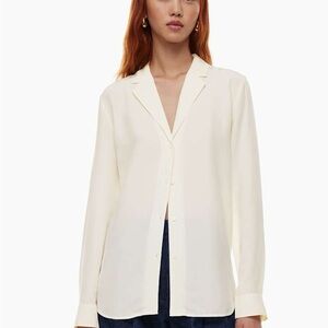 Aritzia Babaton Monocle Silk Blouse